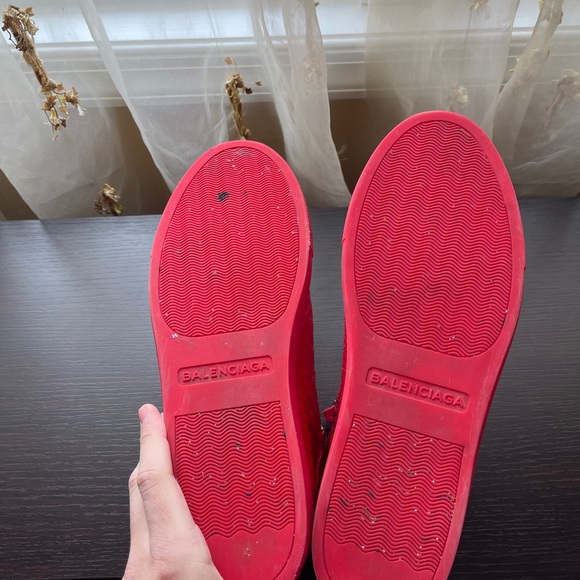 Red balenciaga sneakers- High tops. Size 42 - Picture 4 of 4
